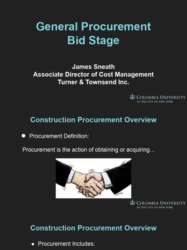 Construction Procurement Bid Process Guide | PDF | Procurement | Business