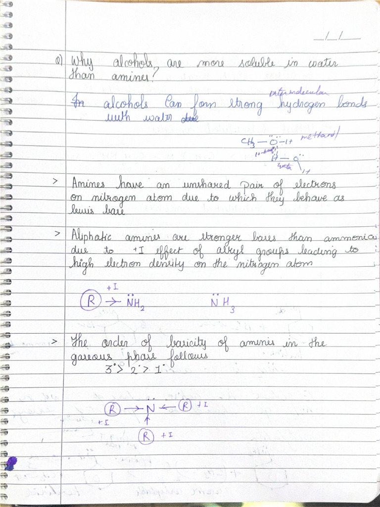 Amines Imp Notes 2 | PDF