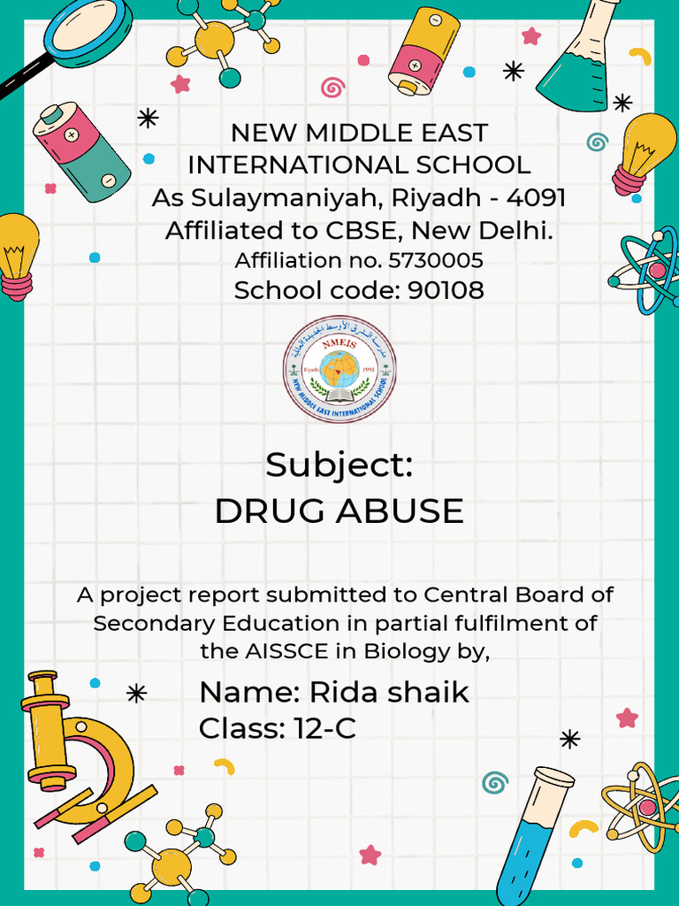Drug Abuse Project Report by Rida Shaik | PDF | Smoking | Nicotine