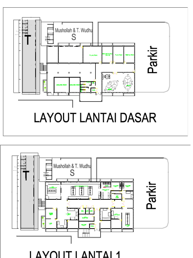 Layout Lt. Dasar Dan Lantai 1 | PDF