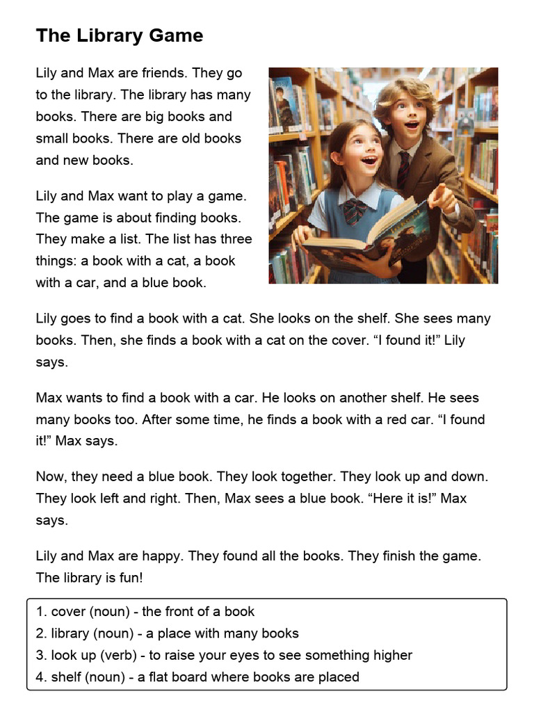 Library Adventures with Friends | PDF