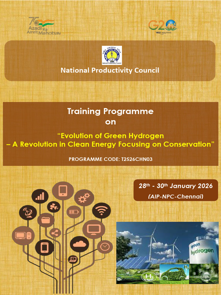 Green Hydrogen Training Program 2026 | PDF | Sustainable Energy ...