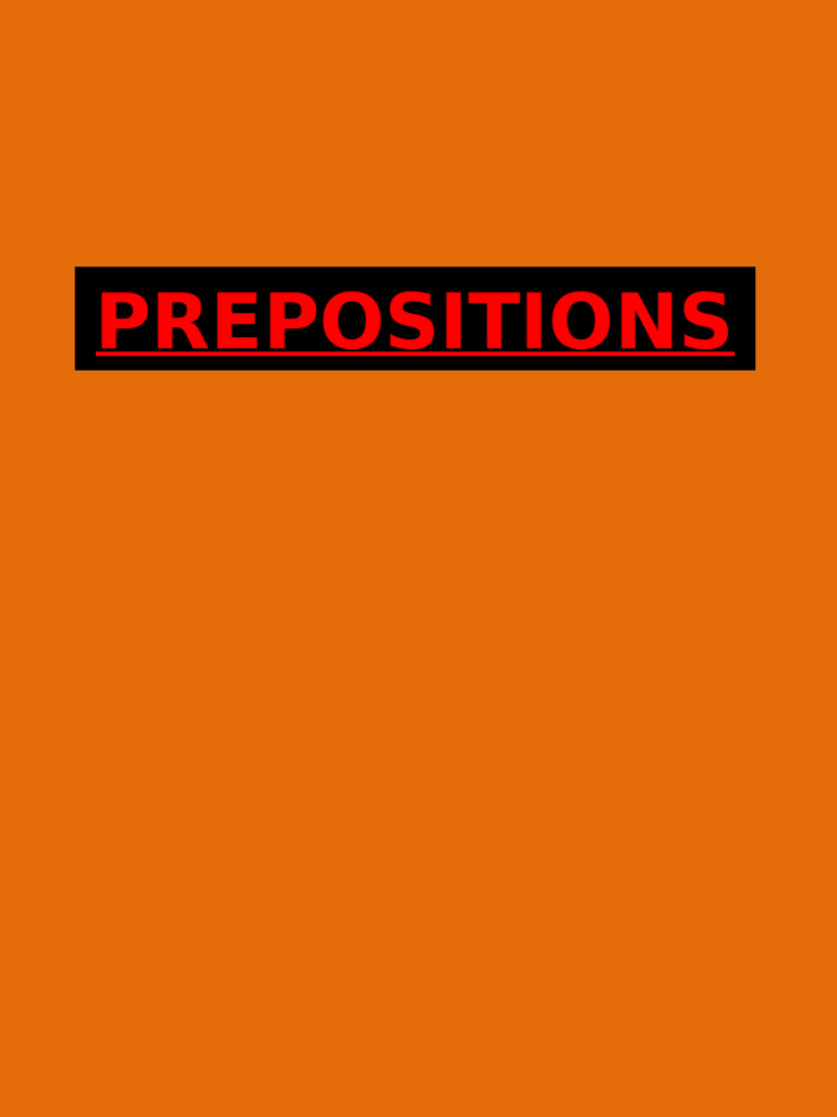 Understanding Prepositions: Above, Over, Below | PDF