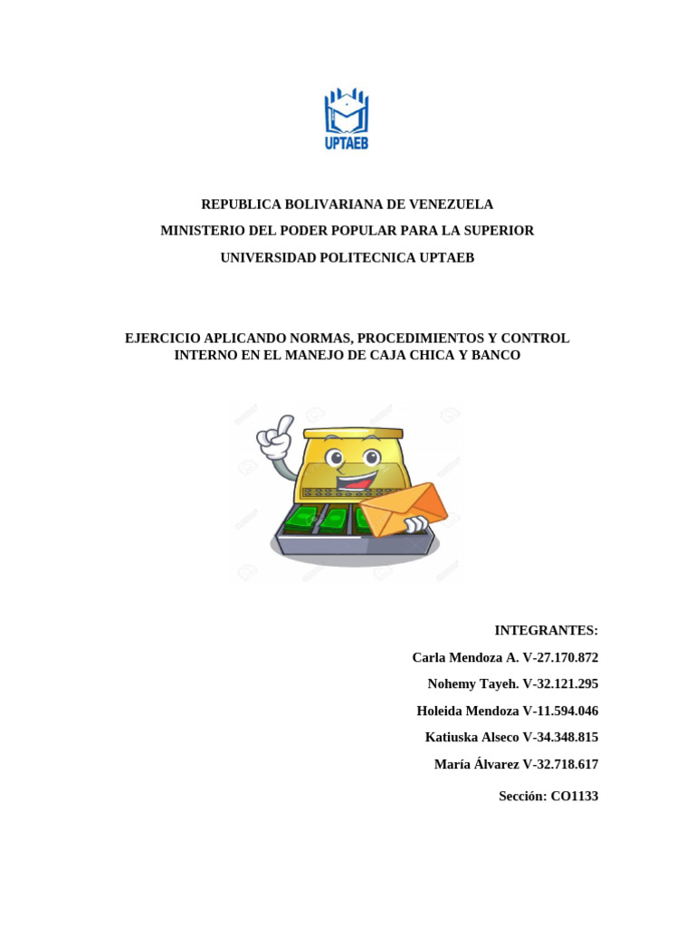 Control Interno en Manejo de Caja y Banco | PDF | Transferencia ...
