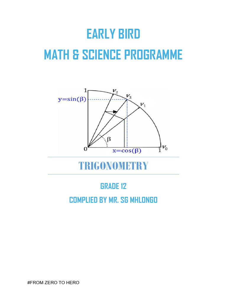 Early Bird Trigonometry Grade 12 | PDF