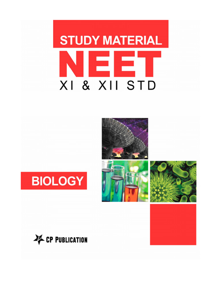 NEET Biology Study Material Guide | PDF | Tissue (Biology) | Plant Stem