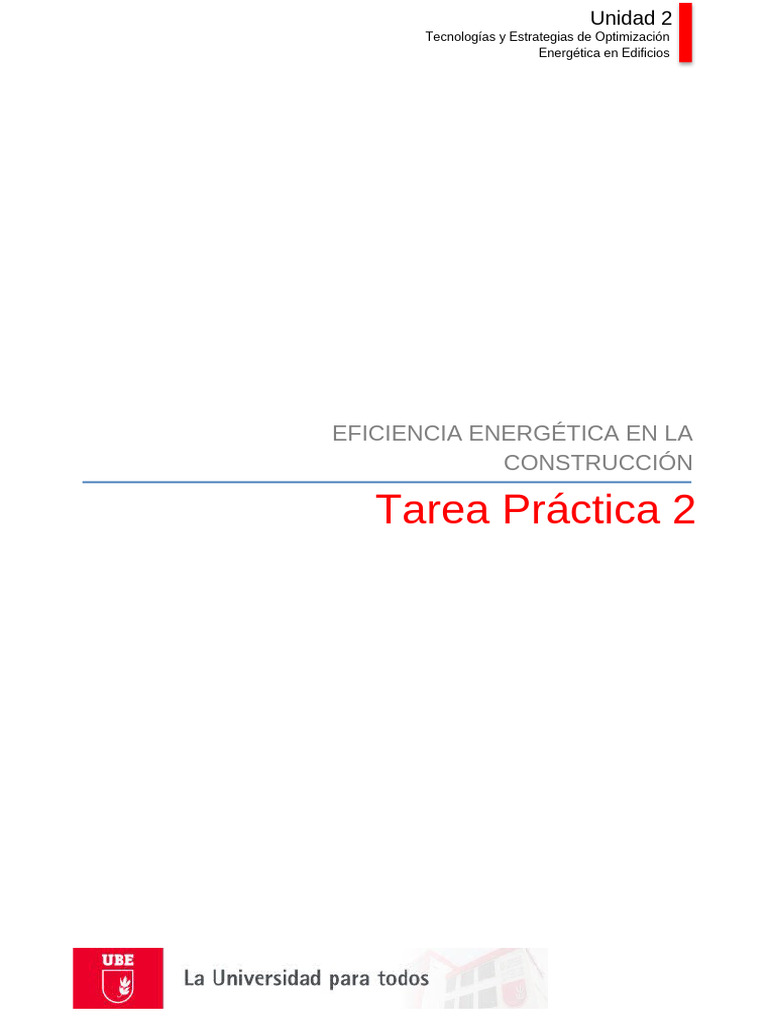 Tarea UNIDAD 2 Eficiencia Energetica en La Construccion | PDF | Uso ...