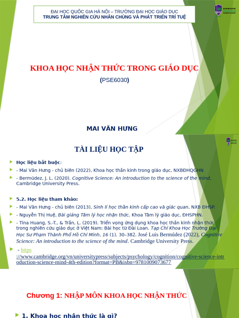 Chương 1 - Nhap Mon KHNT | PDF