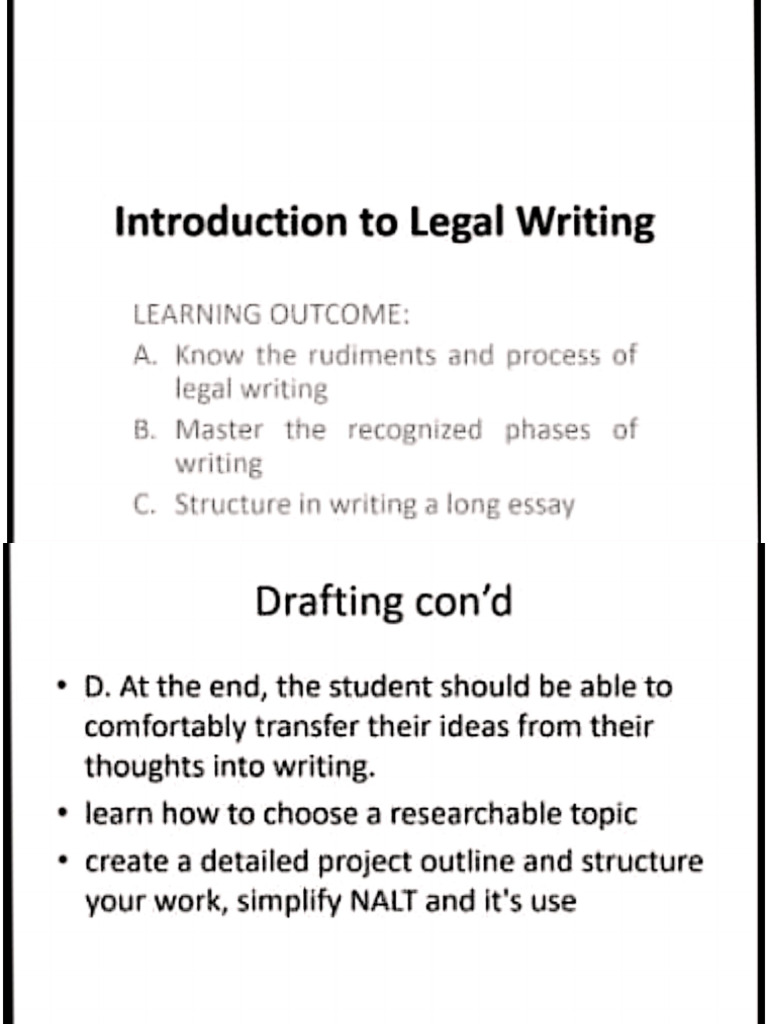 Introduction To Legal Writing | PDF
