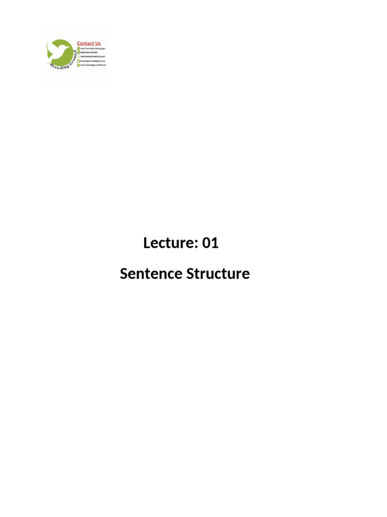 Lecture 01 | PDF