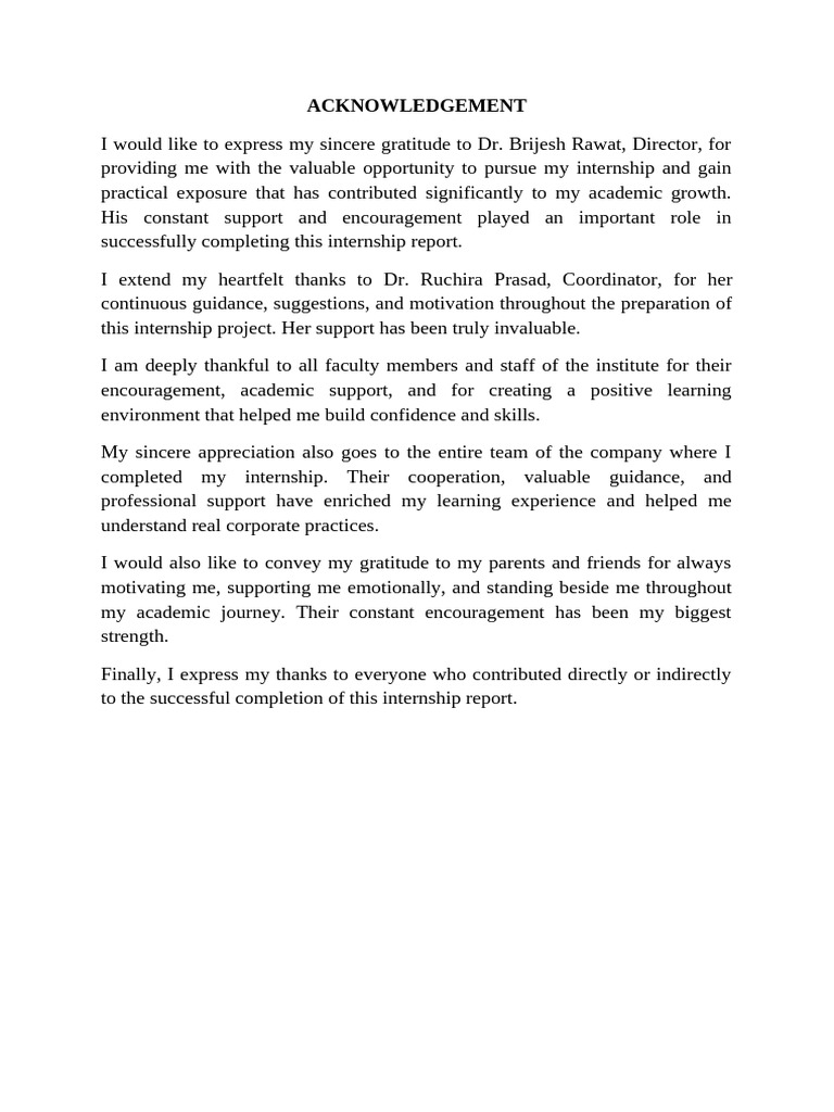 Acknowledgement | PDF