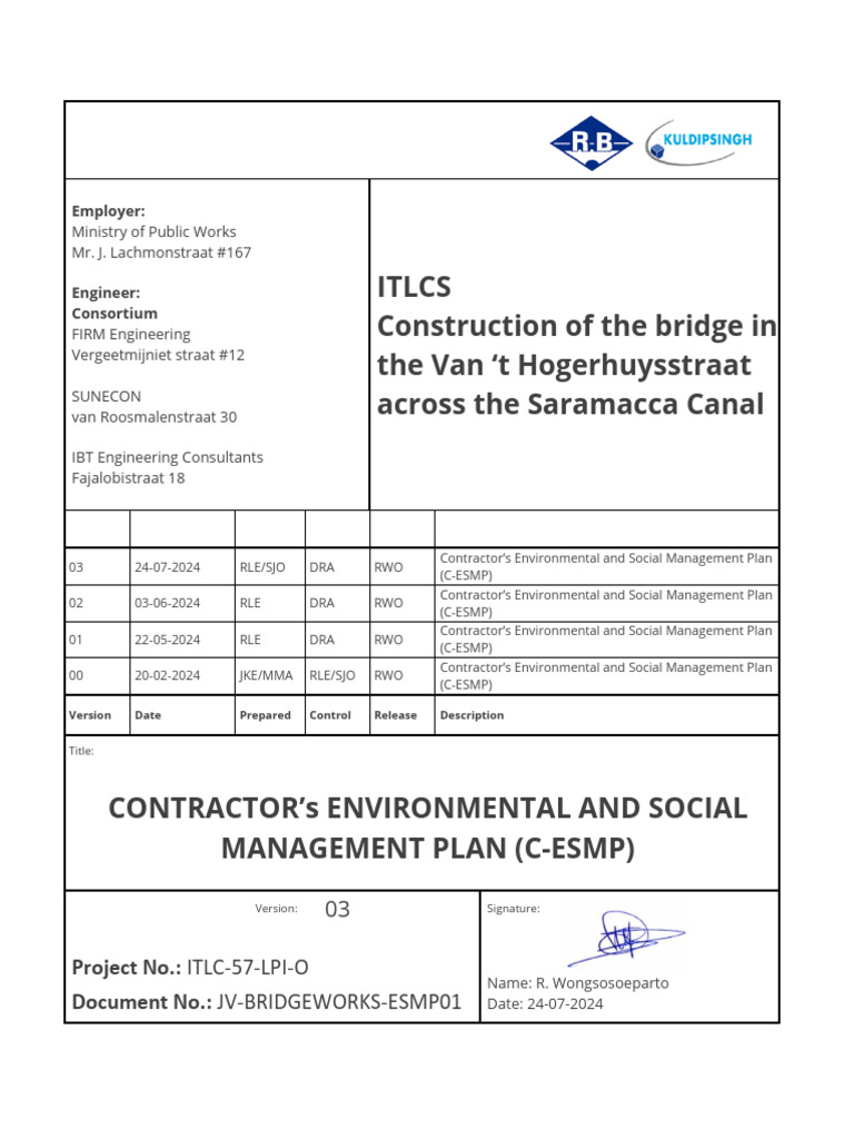 Contractor's Environmental Management Plan | PDF | Audit | Regulatory ...
