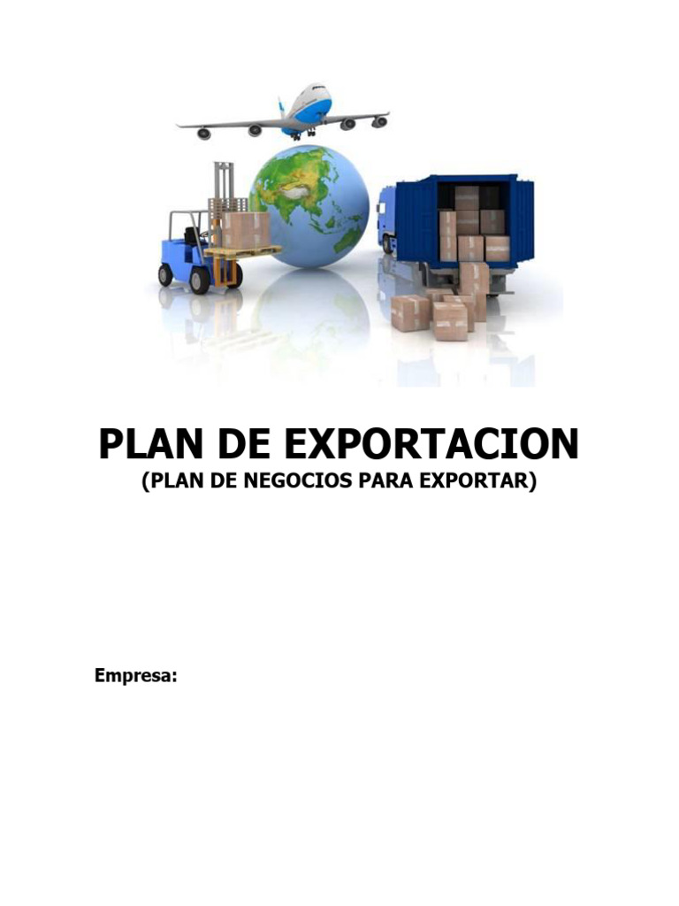 Plan de Exportación: Guía Completa | PDF | Exportaciones | Plan de negocios