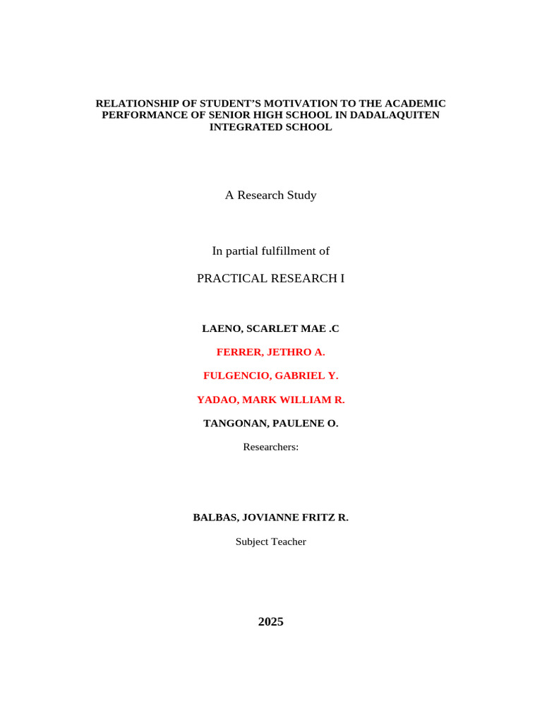 Student Motivation and Academic Performance | PDF | Motivation ...