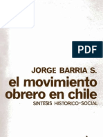 Jorge Barria - El movimiento obrero en Chile. Síntesis histórico-social