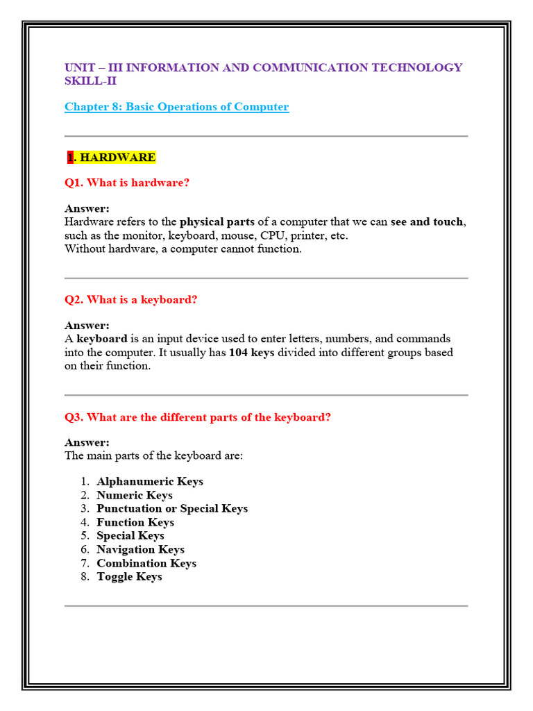 GRADE 10 CH.8 UNIT III | PDF | Window (Computing) | Operating System