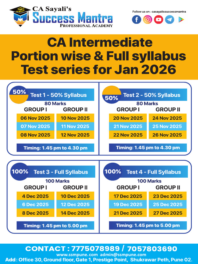 CA Intermediate Jan 2026 A4 | PDF