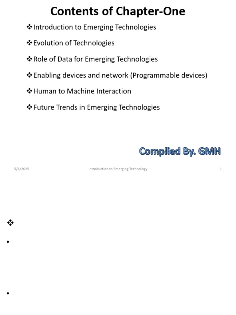 Overview of Emerging Technologies | PDF | Human–Computer Interaction ...