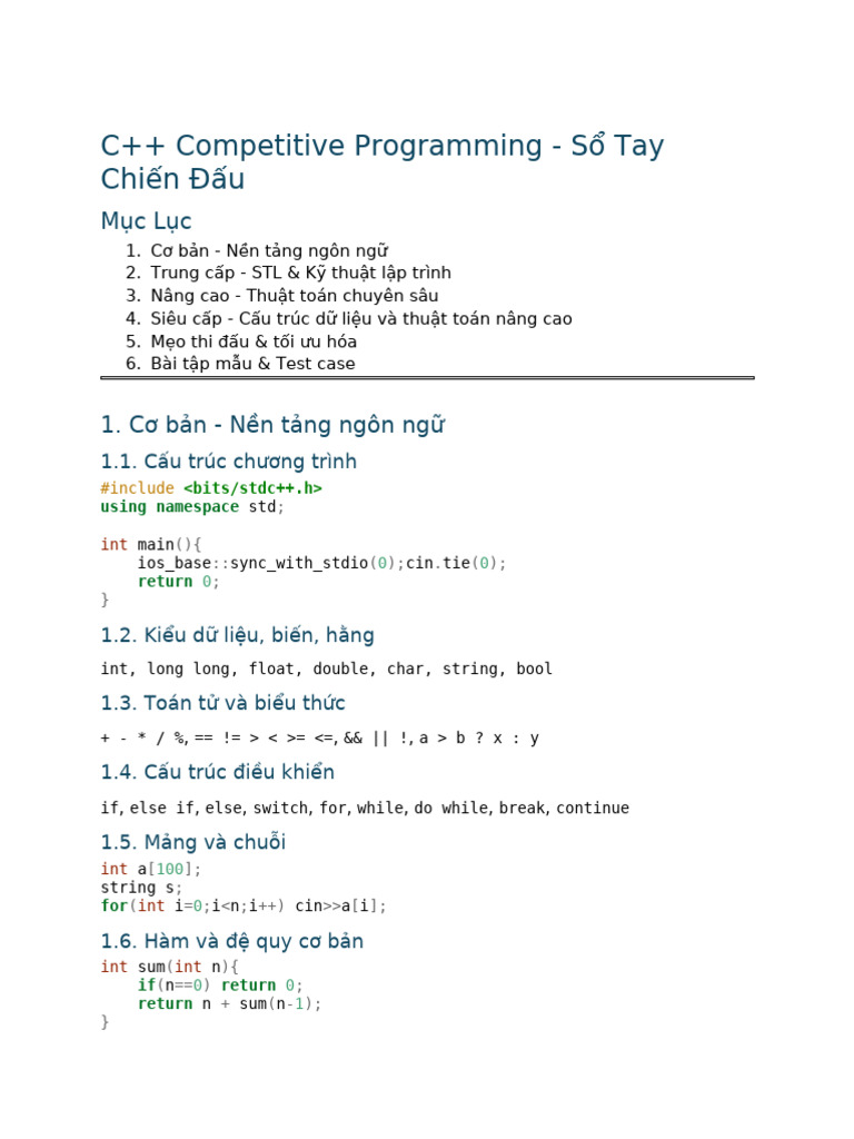 CPP Competitive Guide | PDF