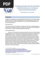 Download  The Meaning of Equal Does the Constitution Prohibit Discrimination on the Basis of Gender and Sexual Orientation by MyConstitution SN96023539 doc pdf