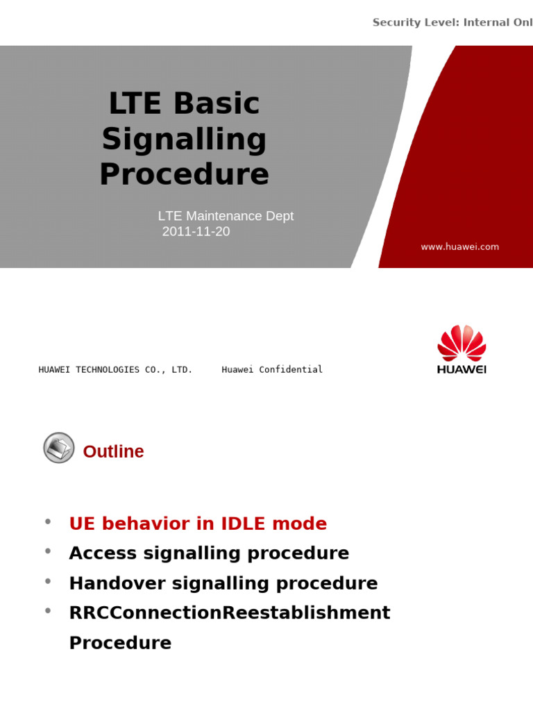 LTE Basic Signalling Procedure | PDF | Telecommunications | Computing