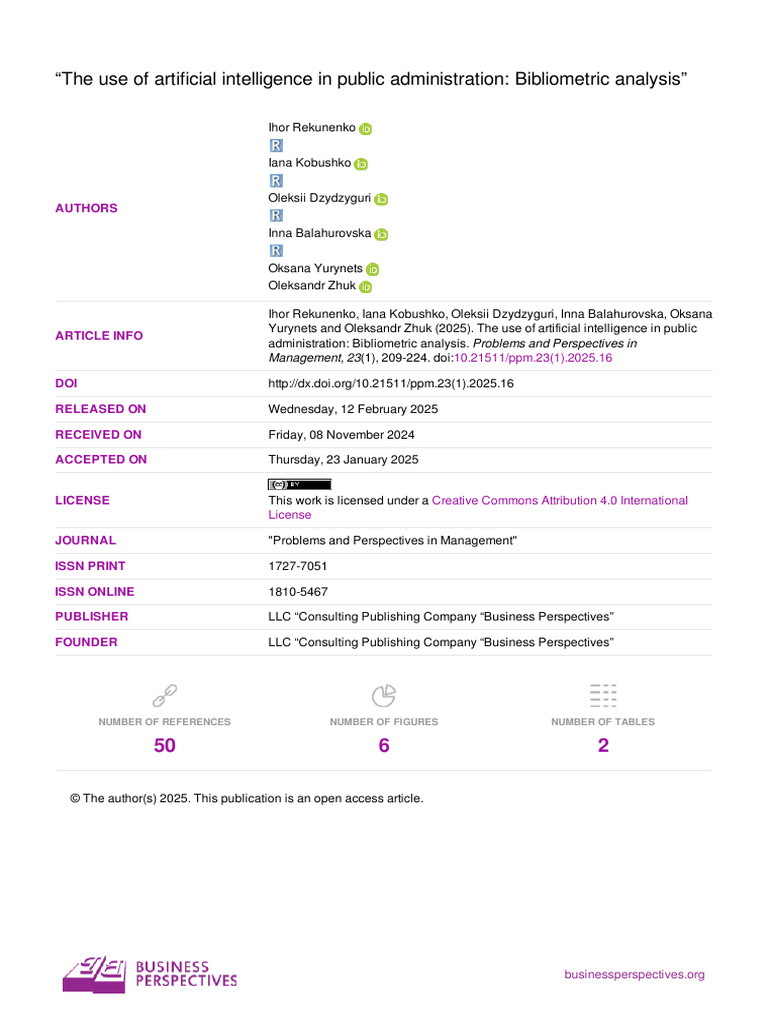 AI in Public Administration Analysis | PDF | Artificial Intelligence ...