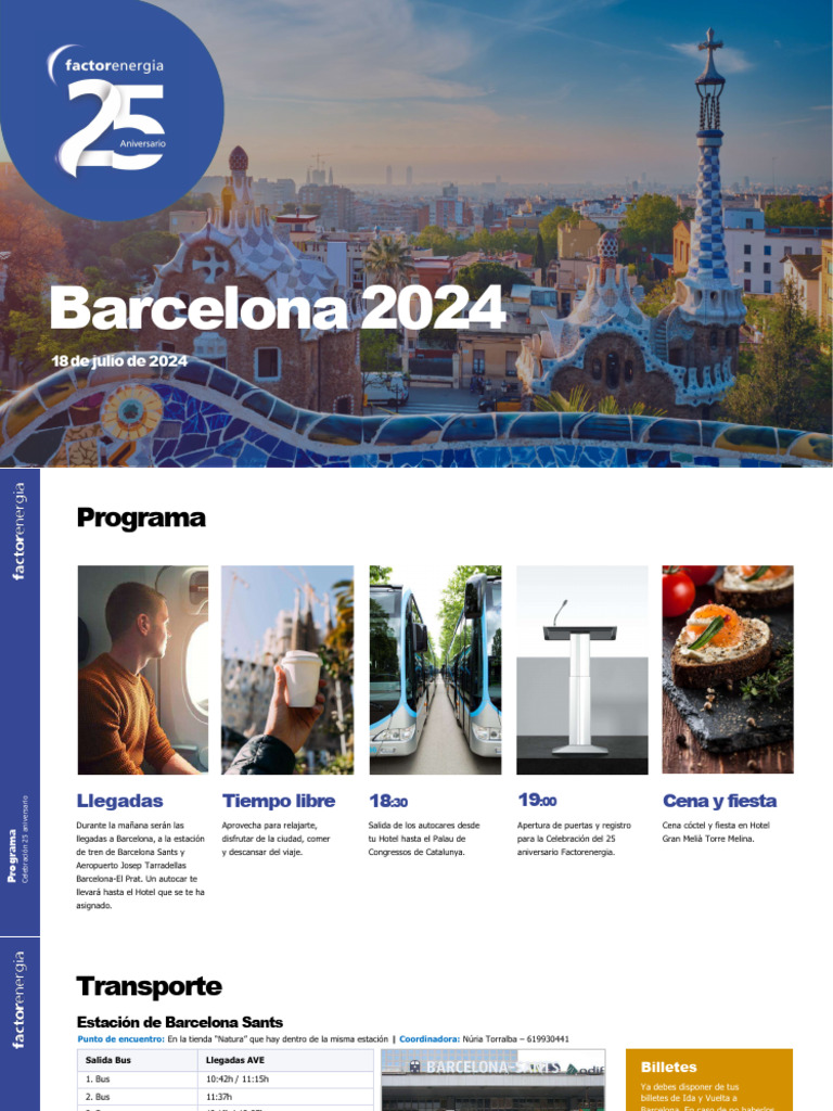 PROGRAMA 25 Aniversario Factorenergia - Torre Melina | PDF