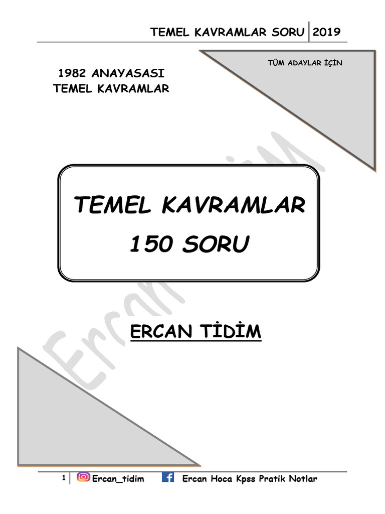 1 - TEMEL KAVRAMLAR Ercan TİDİM | PDF