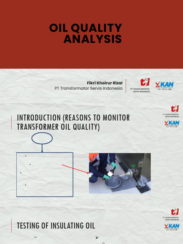 Transformer Oil Quality Testing Guide | PDF | Electrical Resistivity ...