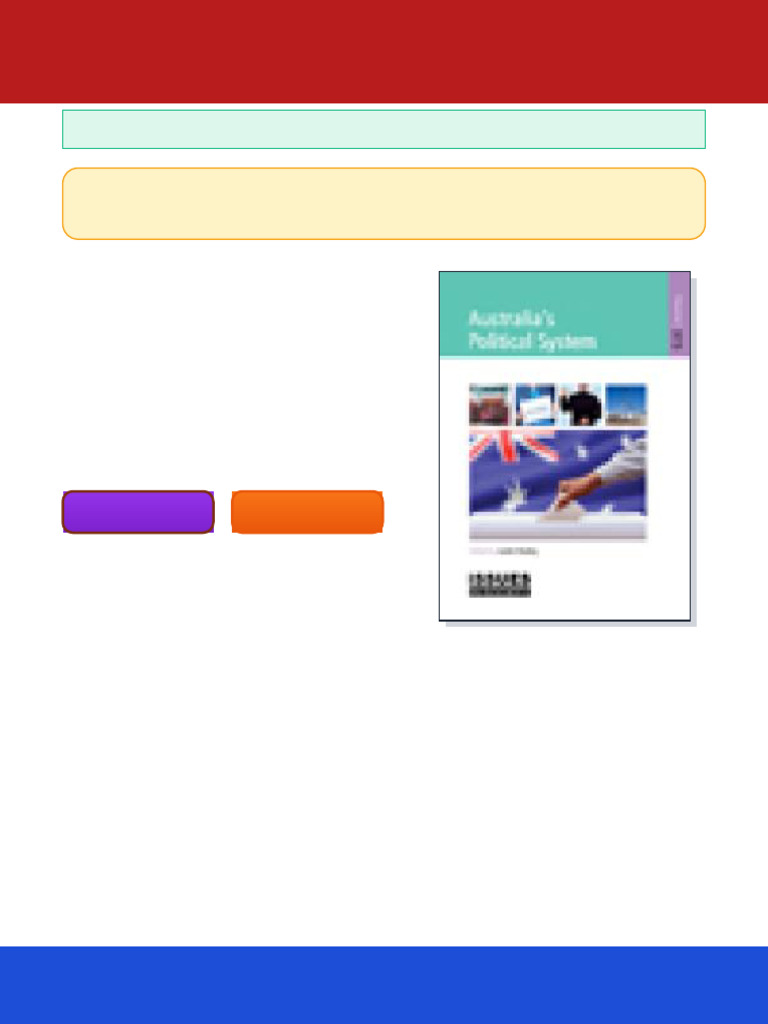 Australia s Political System 1st Edition Justin Healey ebook annotated ...