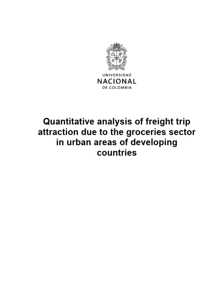 Freight Trip Attraction in Urban Groceries | PDF | Transport | Cargo