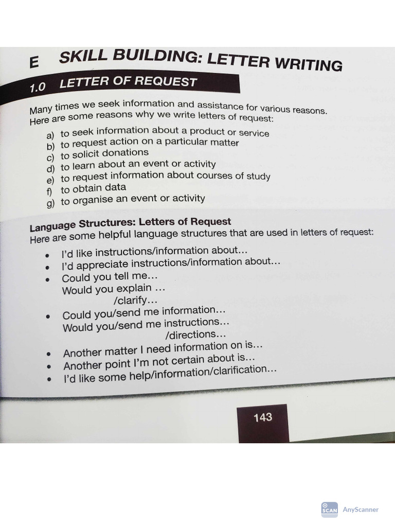 Letter of Request Format | PDF