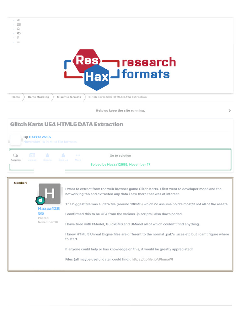 Glitch Karts UE4 HTML5 Data Extraction Guide | PDF | Zip (File Format ...