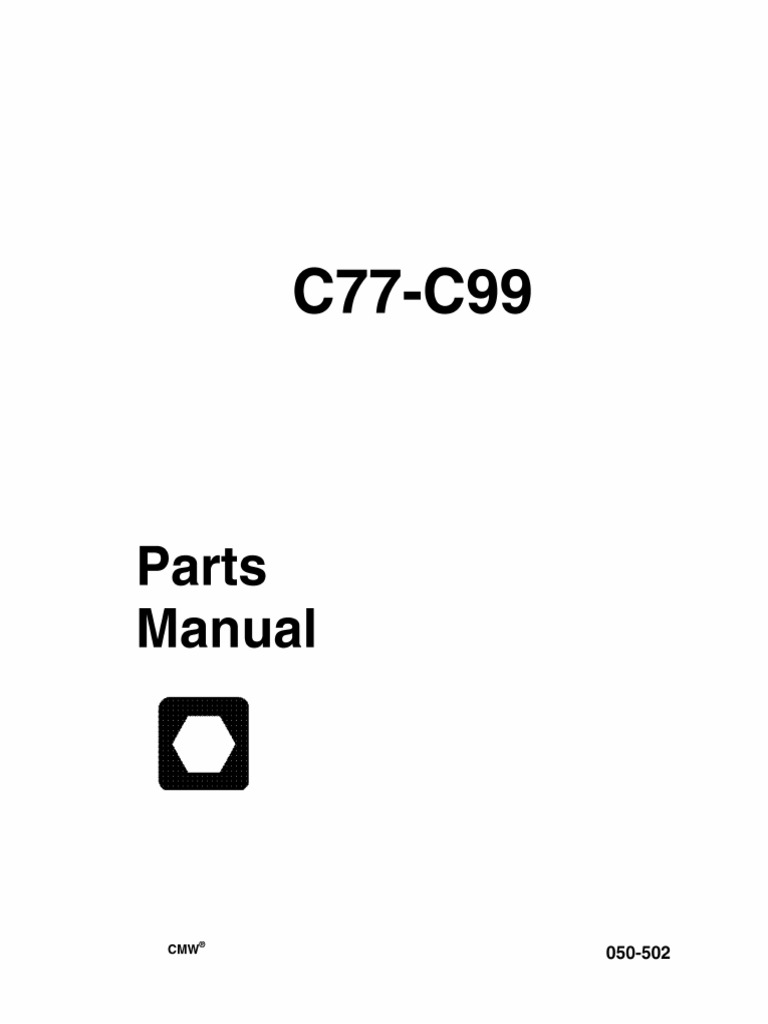 C77-C99 Parts Manual (ID0310074 - 01 - PBD) | PDF