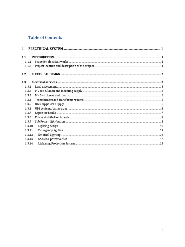Electrical Design for Border Post Facility | PDF | Electric Power ...