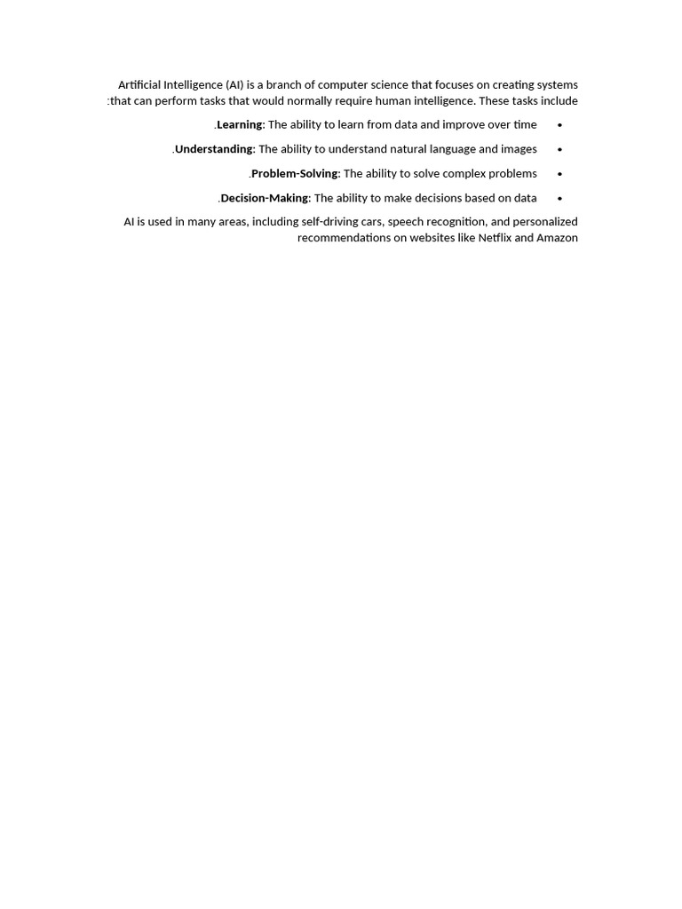 Understanding Artificial Intelligence Tasks | PDF