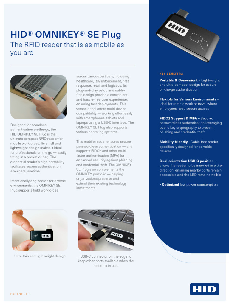 Idt Omnikey Se Plug Ds en 1 | PDF | Authentication | Computing