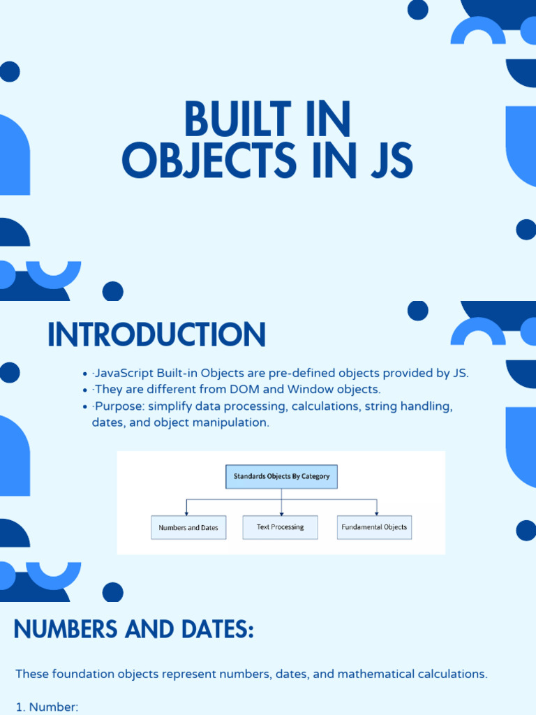 Built in Objects in Js | PDF | Numbers | Constructor (Object Oriented ...