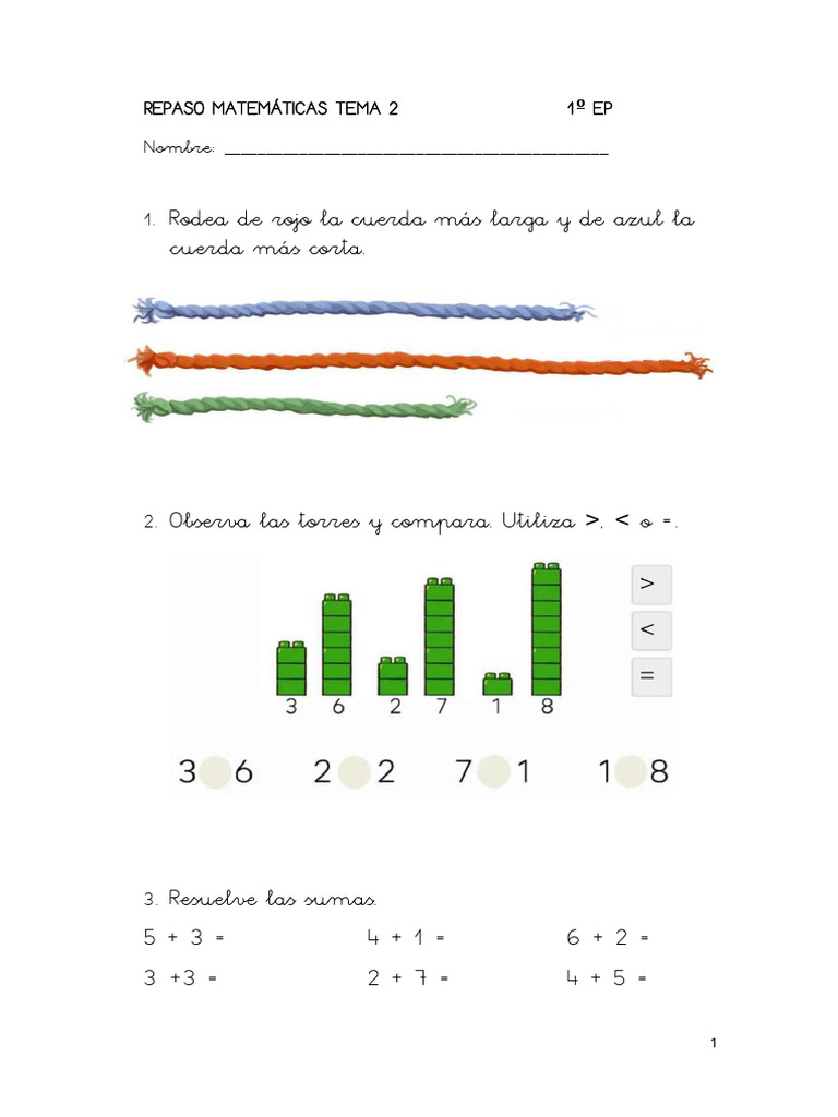 Repaso Tema 2 MATES | PDF
