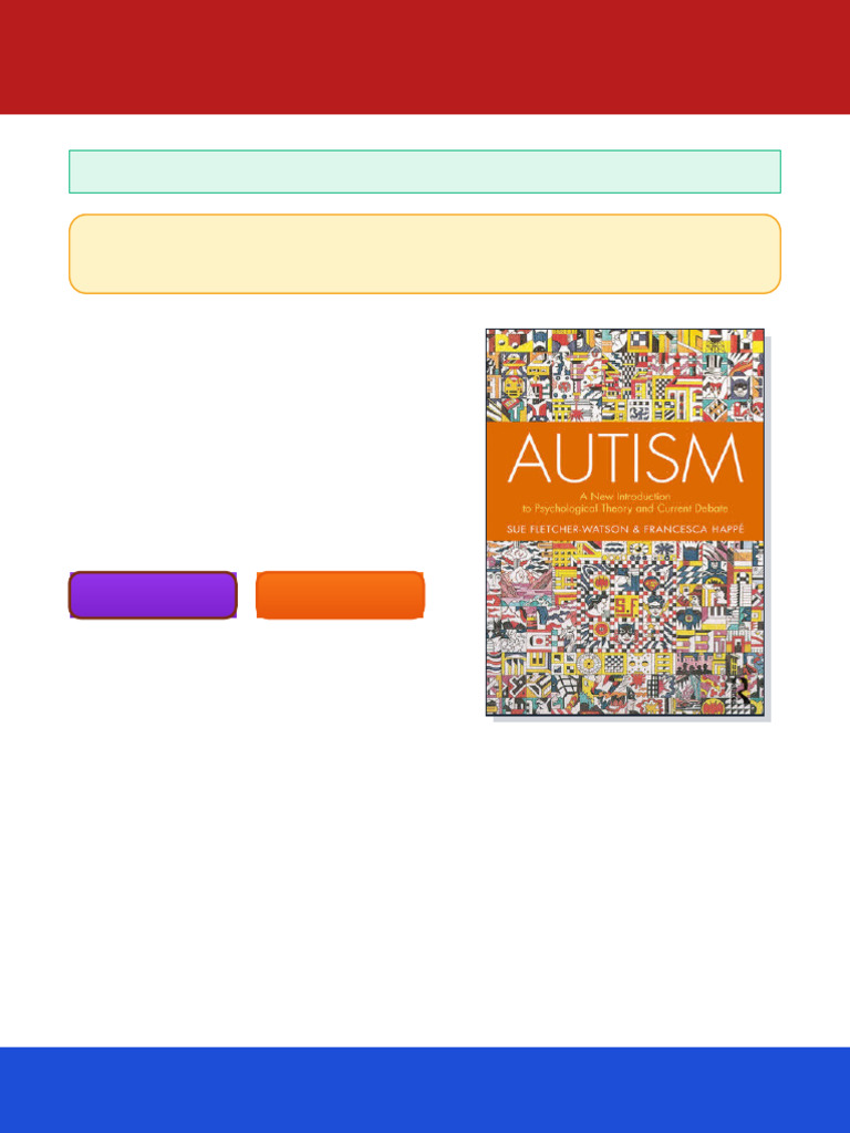 Autism A New Introduction To Psychological Theory and Current Debate ...