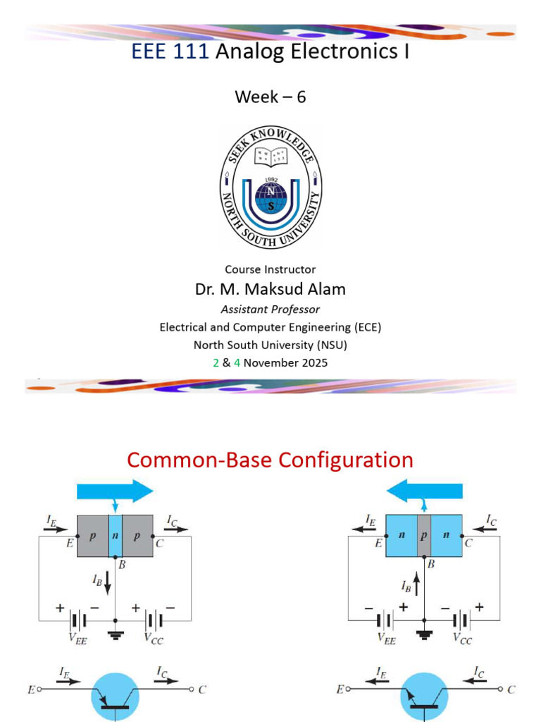 Analog Electronics I: Transistor Configurations | PDF | Bipolar ...