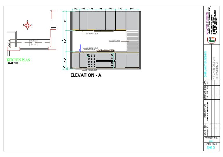 Kitchen Design Plan and Elevations | PDF