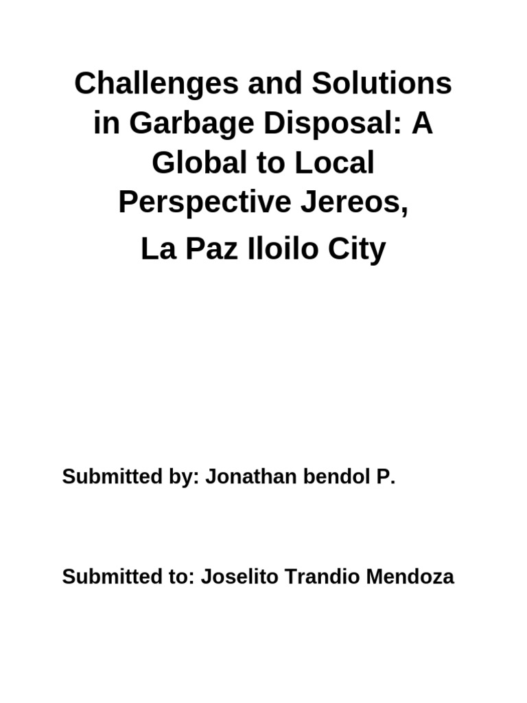 Waste Management Solutions for Communities | PDF | Waste Management ...