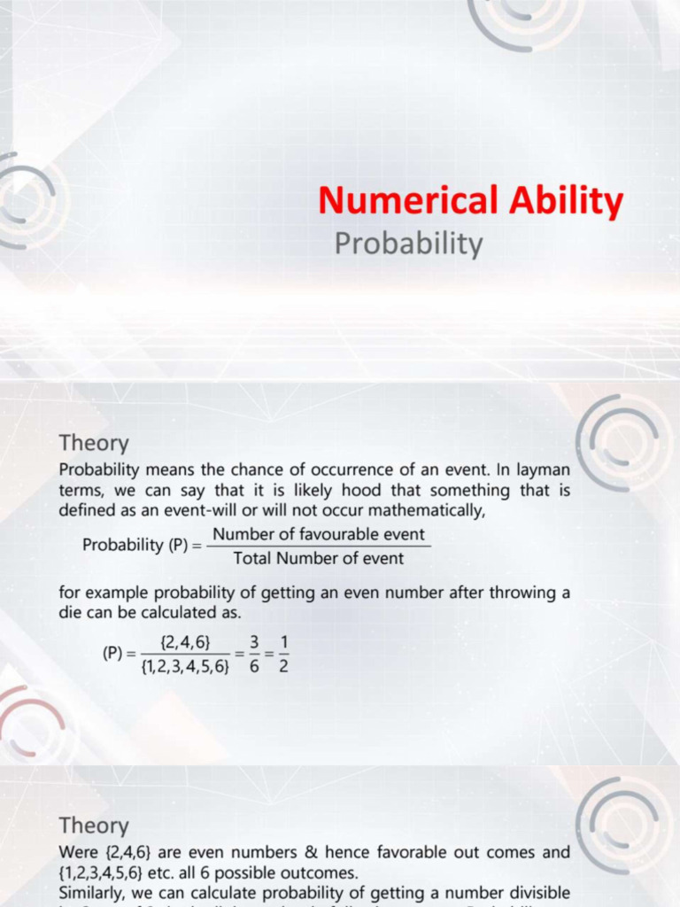 Lecture - 10_ Probability | PDF