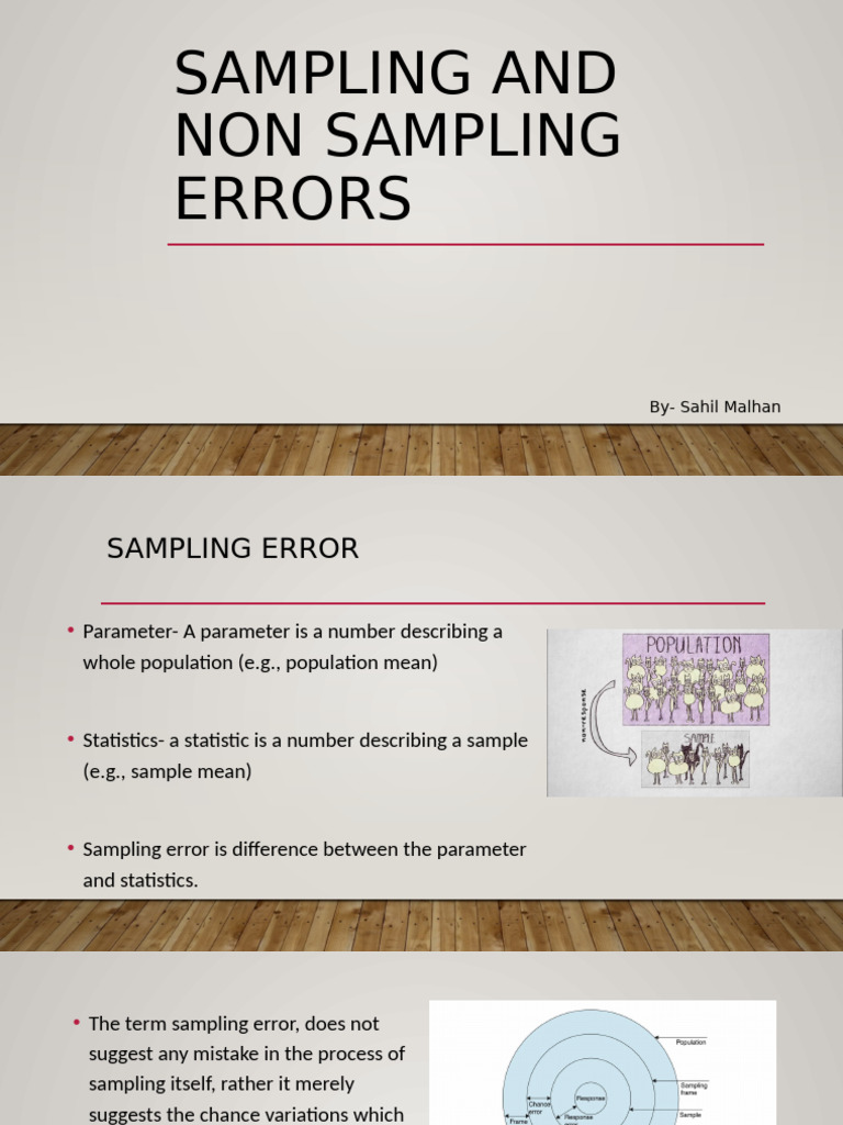 Understanding Sampling and Non-Sampling Errors | PDF | Sampling ...