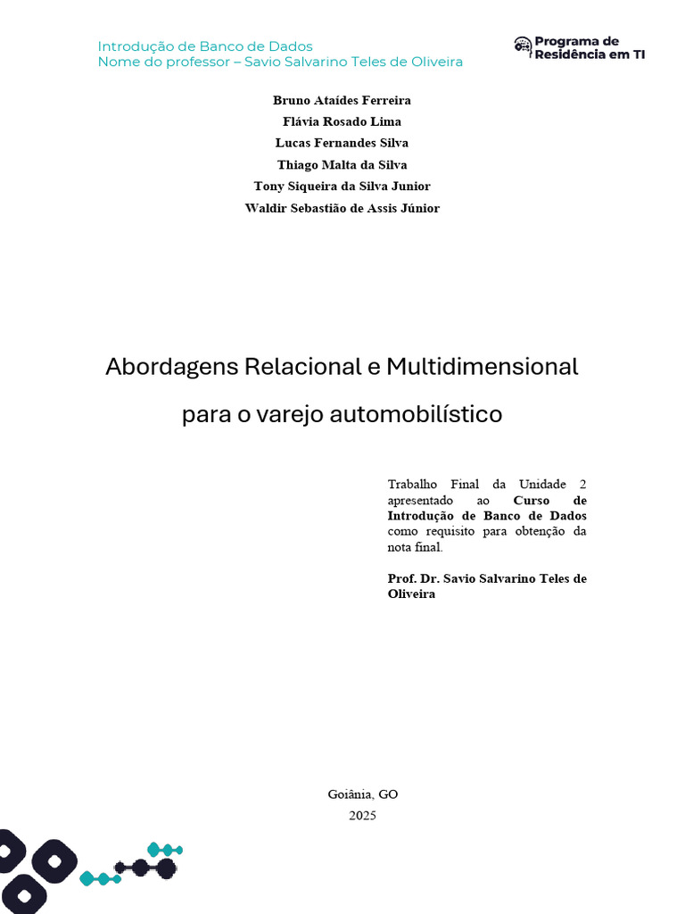 Trabalho Final 2 | PDF | Tecnologia da Informação | Dados de computador