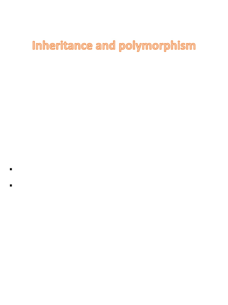 Java Inheritance and Polymorphism Explained | PDF | Inheritance (Object ...
