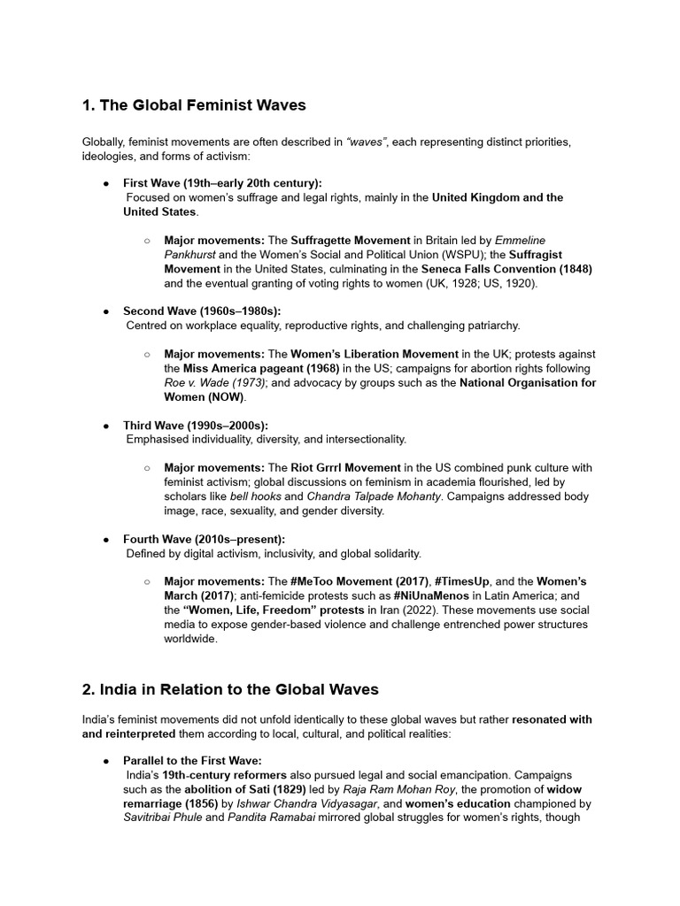 Feminist Movements | PDF | Gender Studies | Feminism