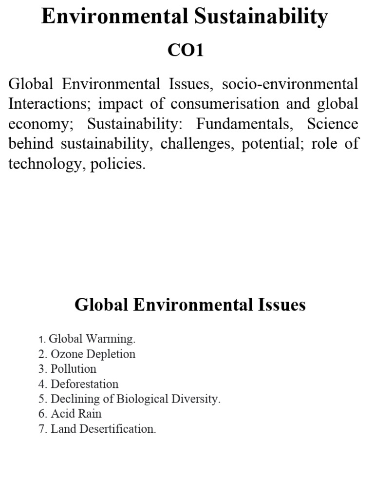 Global Environmental Issues and Solutions | PDF | Kyoto Protocol ...