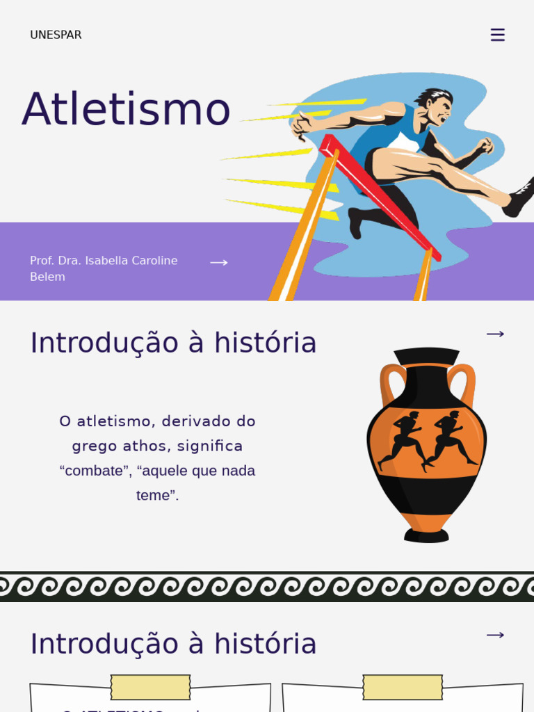 Histórico Atletismo | PDF | Atletismo (esporte) | Jogos Olímpicos
